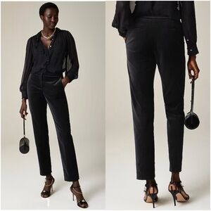 J. CREW Kate Slim-Fit Pant in Ora Tessuti Black Velvet